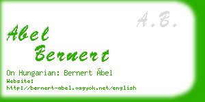 abel bernert business card
